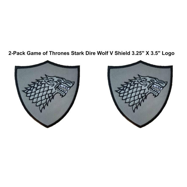 STARK WOLF IRON ON PATCH 5" Embroidered Applique Black White Game of Thrones STARK WOLF IRON ON PATCH 5" Embroidered Applique Black White Game of Thrones